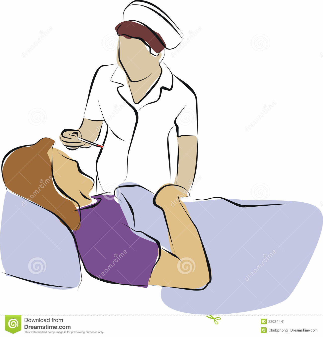 Медсестра и пациент рисунок
